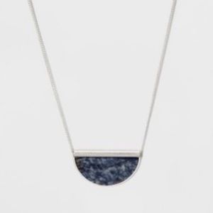 Semi-Precious Long Pendant Necklace